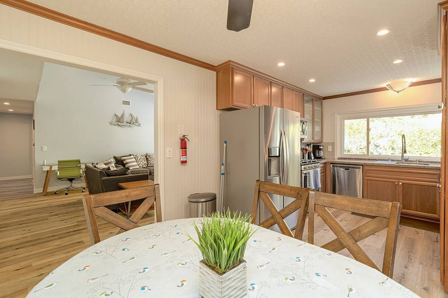 Dining and kitchen area