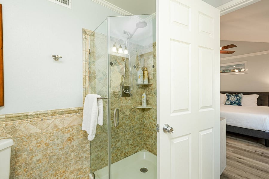 Walk-in shower in master bathroom