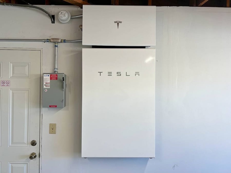 Tesla solar & backup battery to help power the house in case of a power outage.