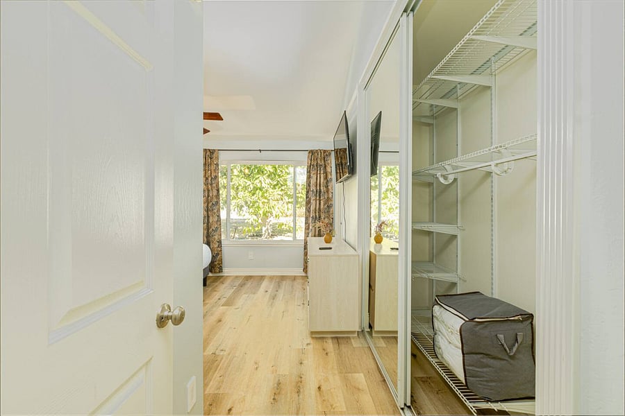 Master bedroom closets