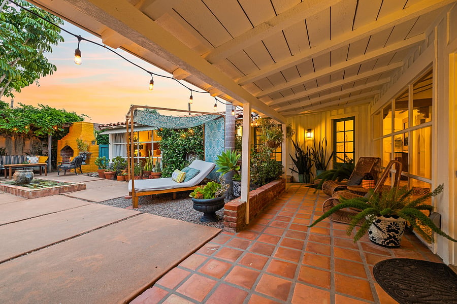 Covered Breezeway by Dining and Living Room
