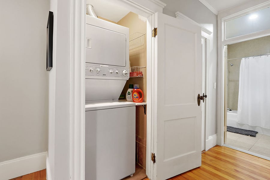 washer and dryer in unit