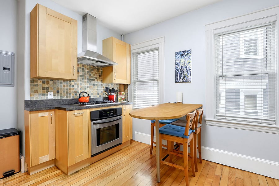 Gas stove top and electric oven