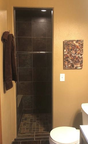 Master bedroom shower.