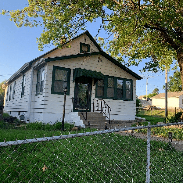 Front entrance of house