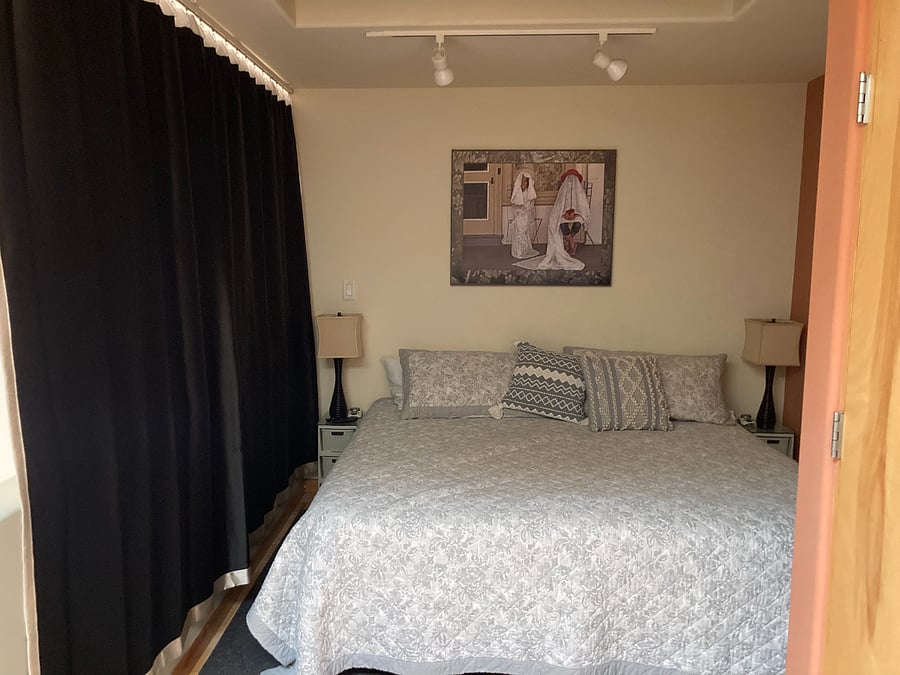 Sleeping Area with Blackout Curtain
