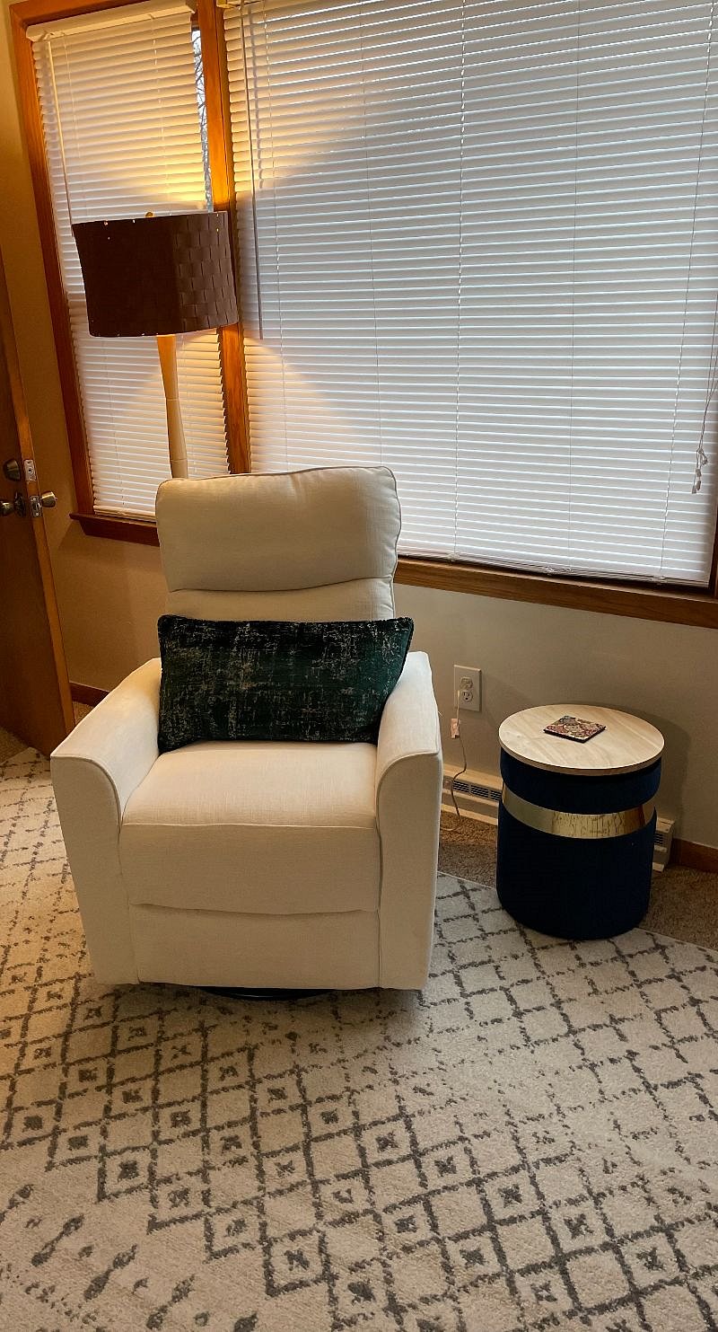 Comfortable and stylish recliner to relax in!