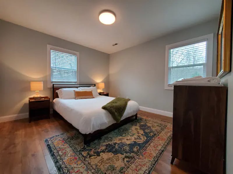 Bedroom #3 with a Queen Bed and a roll-away twin bed.