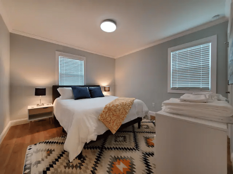 Bedroom #4 includes a Queen Bed and is located on the main floor.