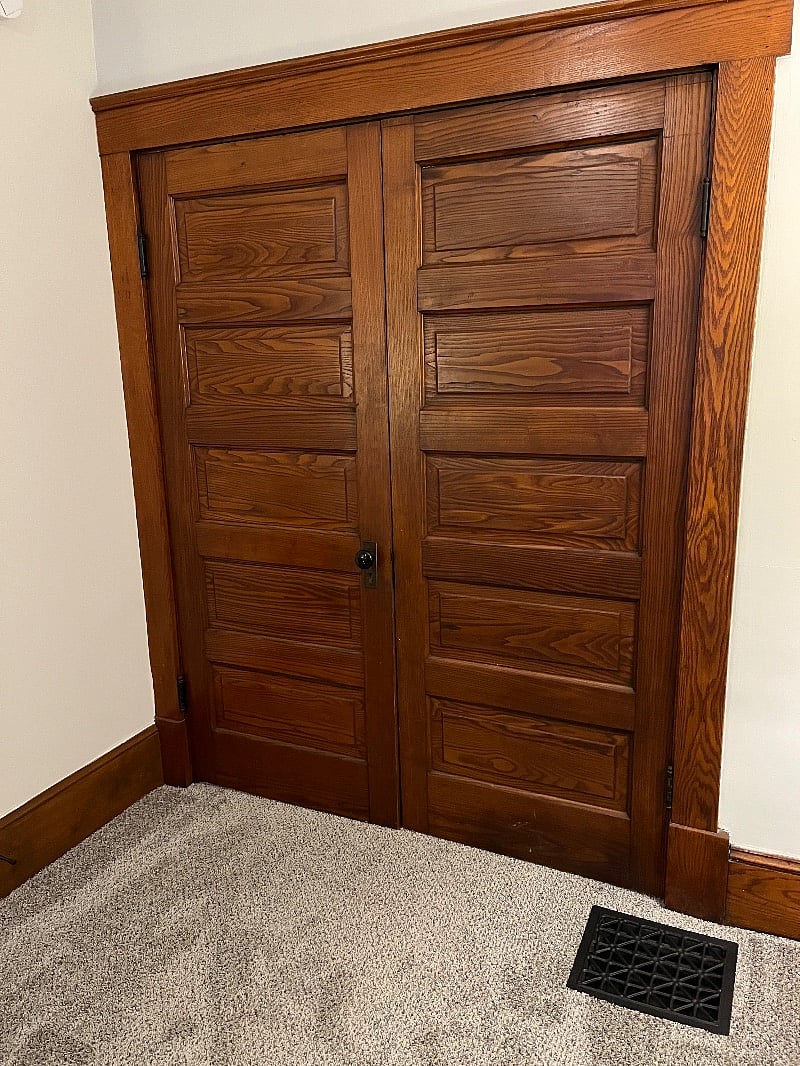 Front bedroom doors closed