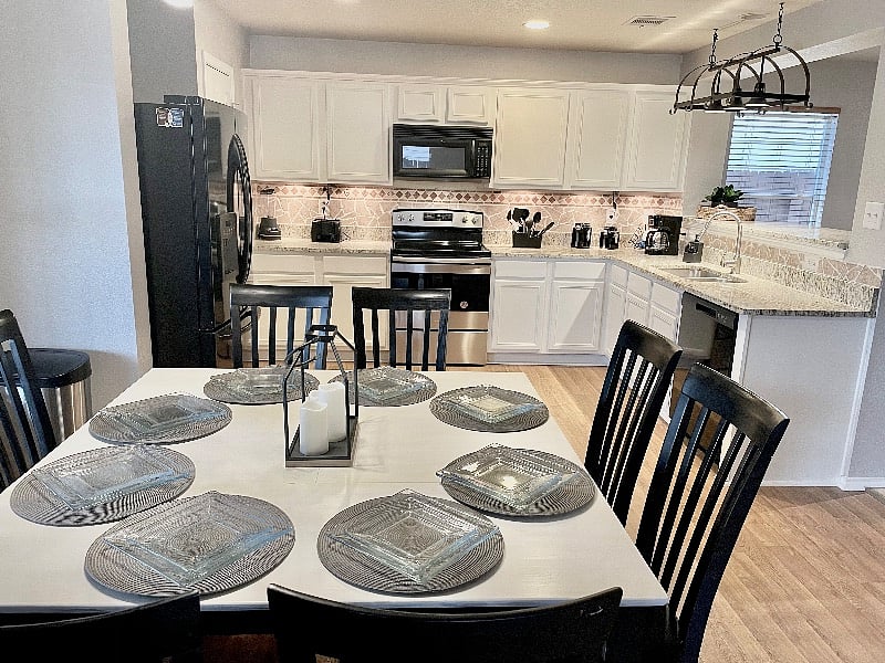 Kitchen and dining room