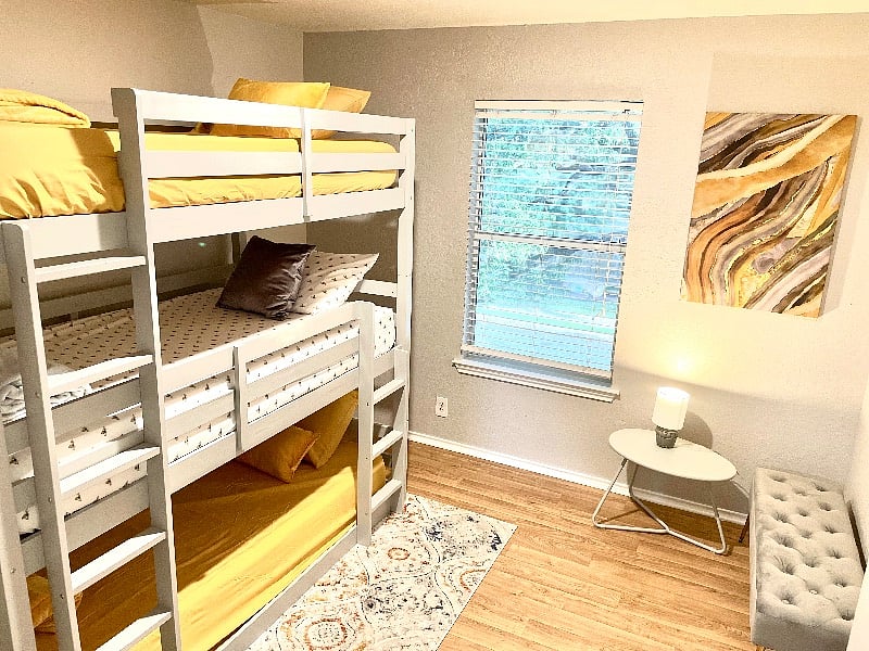 Bedroom two
3 twin beds