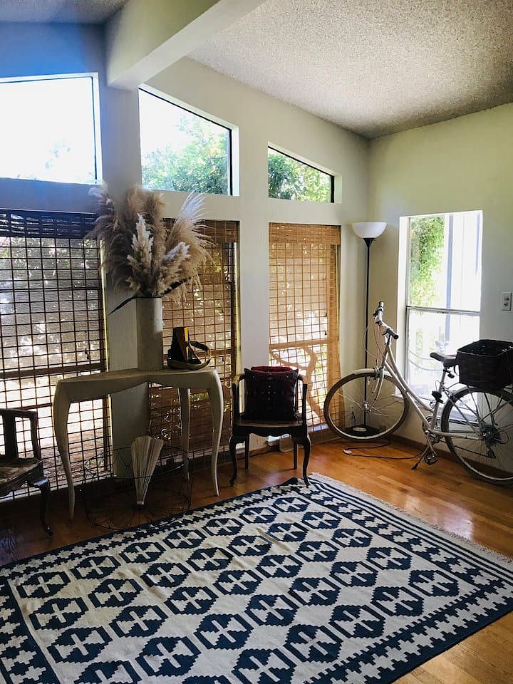 Front living room where you enter the house. This is one of the home's two spacious living rooms.