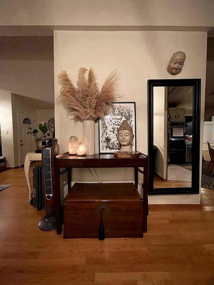View from sitting area in one of our two living rooms.