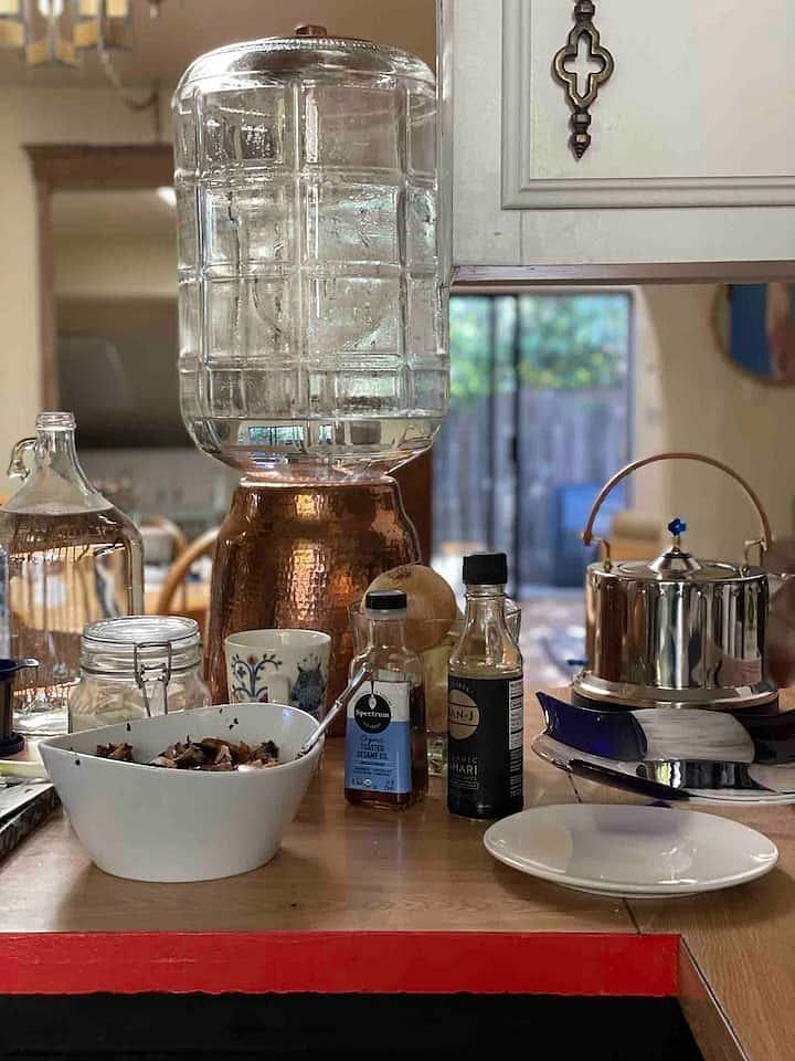 Special appliances and tools to make a kitchen sing. Ours is a kitchen to cook in. As much as possible, I buy organic and sustainable food and household supplies.