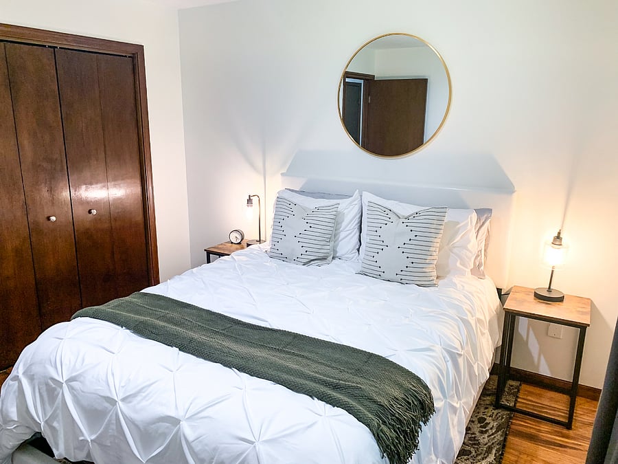 The closet Provides Plenty of Space for all of your Belongings