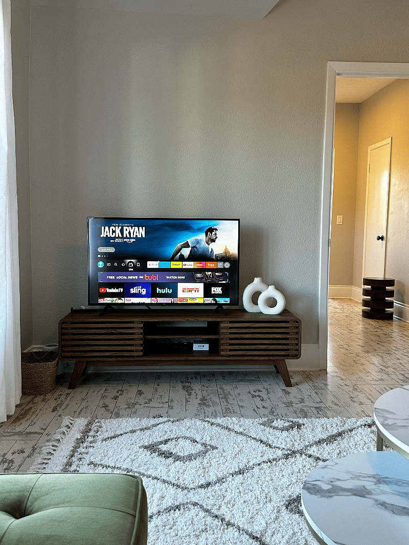 living room with SMART tv