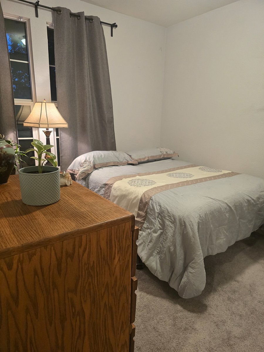 Very expensive new queen bed with percale sheets. Black out curtains. Extremely quiet street.