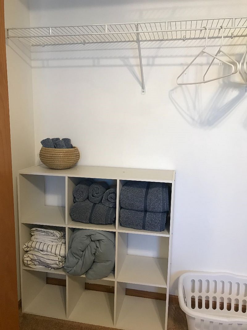 Towels, sheets, and warm blankets provided