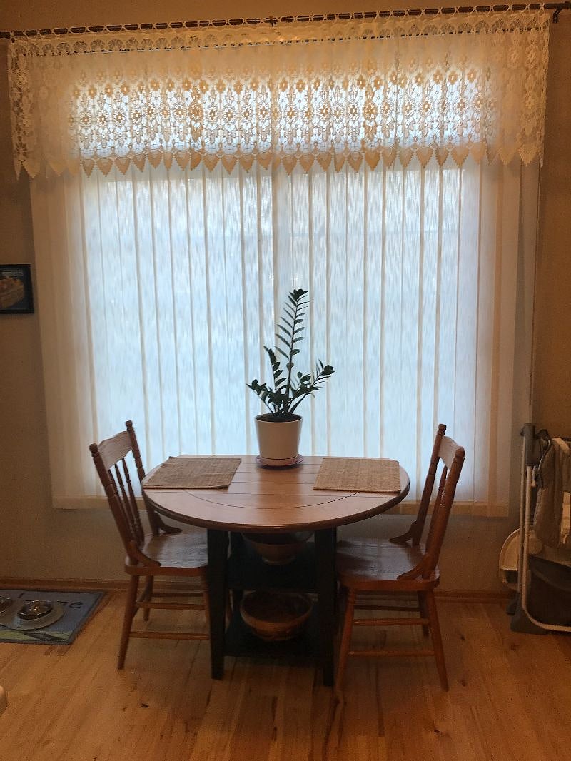 Eating area in shared kitchen