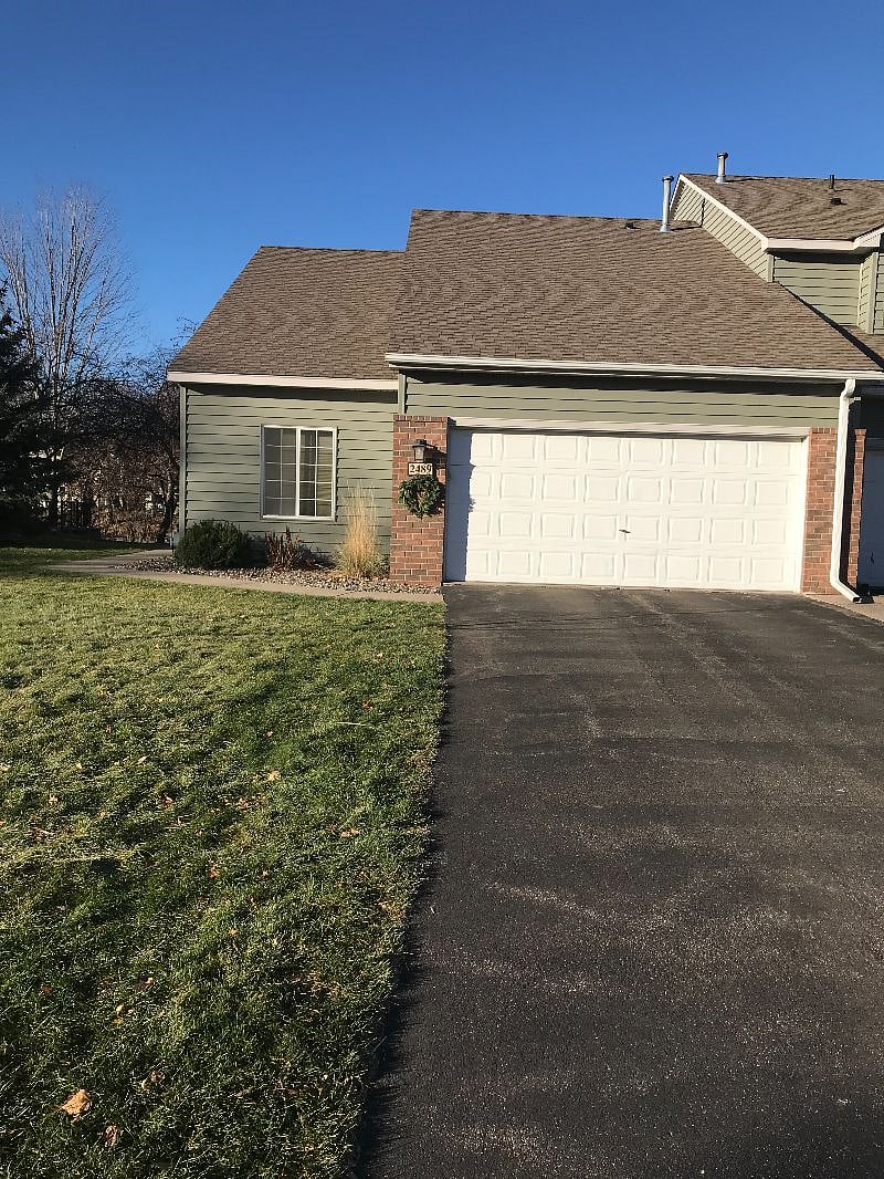 Front view of townhome