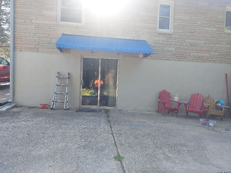 The entrance from the outside. We have since moved the chairs over closer to the door. It's a great place to watch the sunrise.