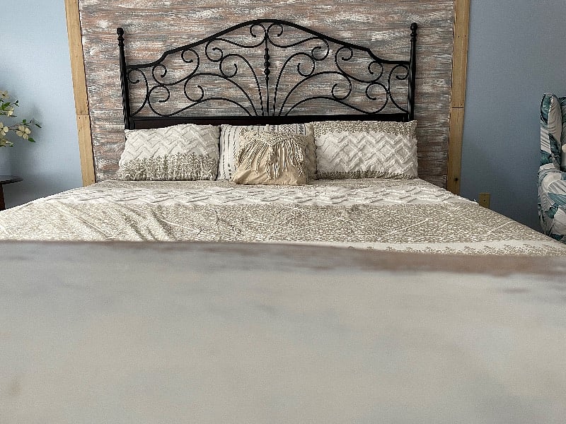 King bed on the first floor