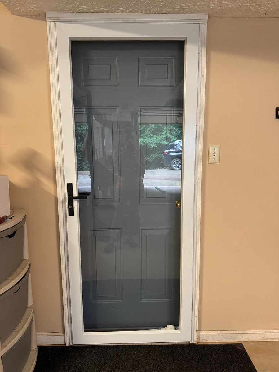 I added a storm door so you can have natural light coming in during the day.