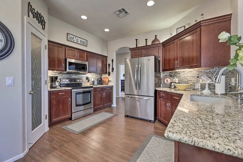 Fully stocked kitchen