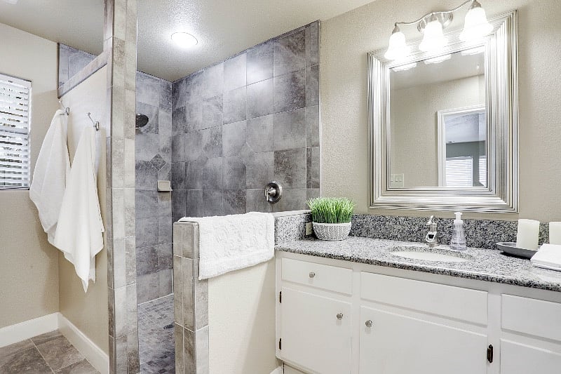 Master ensuite with spa inspired shower and full closet.