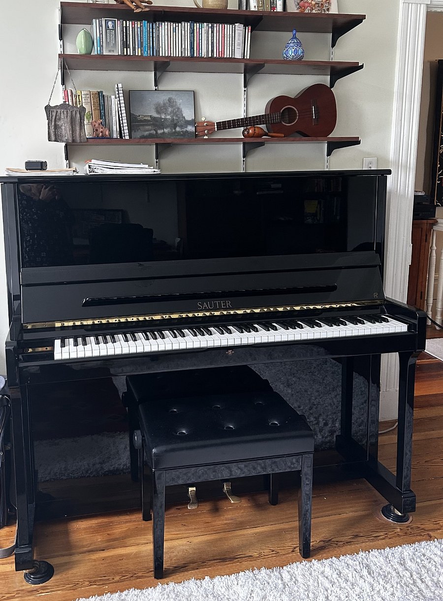 Piano in bedroom on main floor