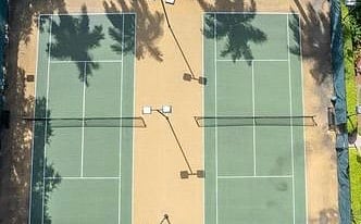 Tennis courts on site for the community.