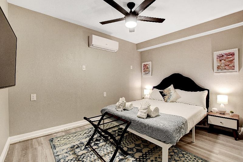 Bedroom #7, downstairs casita, Queen plus closet and personal AC/heating wall unit