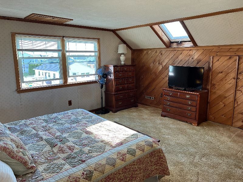 Master bedroom with closets