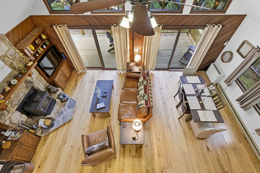 Living/Dining room view from loft