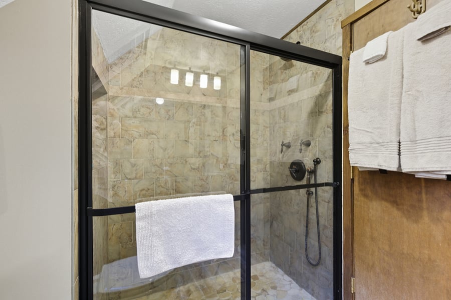 Loft bath with walk in shower