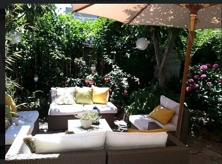 Shared backyard with barbecue