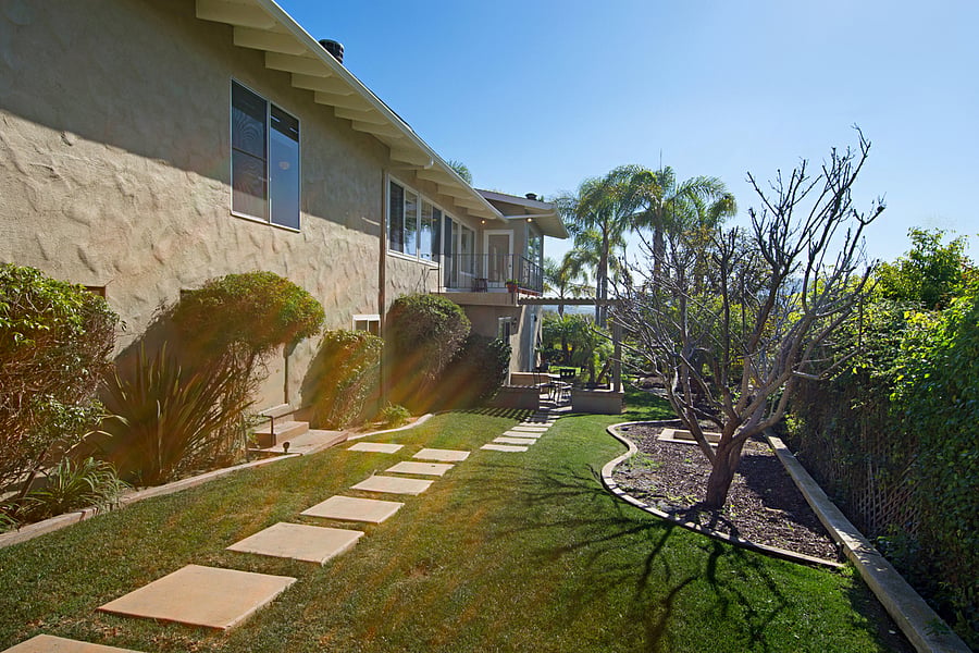 View of backyard and private patio area
