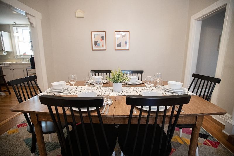 Dining room and table.
