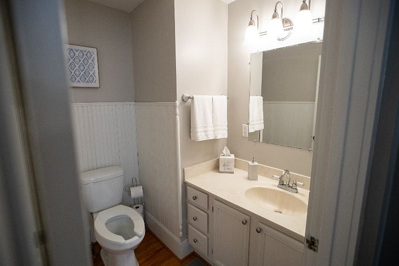 1st floor half-bathroom.