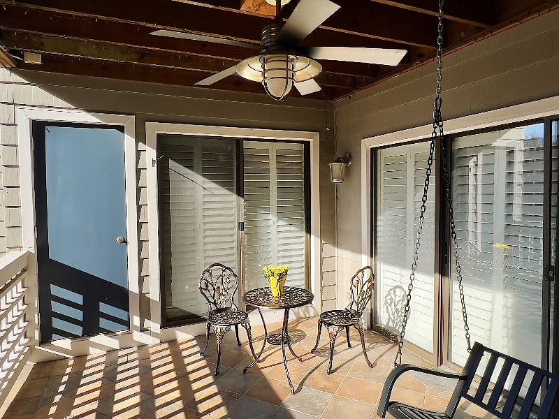 The lovely terrace - a favorite aspect of the apartment! Enjoy in all four seasons.