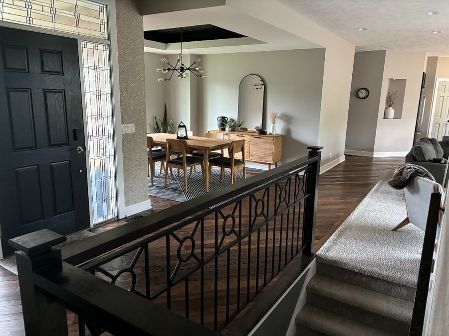 Main level - front door / stairs to basement