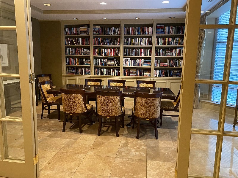 Library in building
