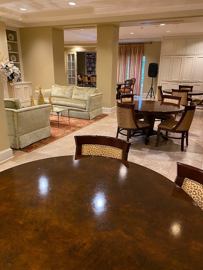 Club room in building