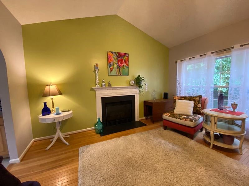 VAULTED CEILING IN THE FAMILY ROOM. NOT PICTURED IS THE 50 INCH SMART TV.