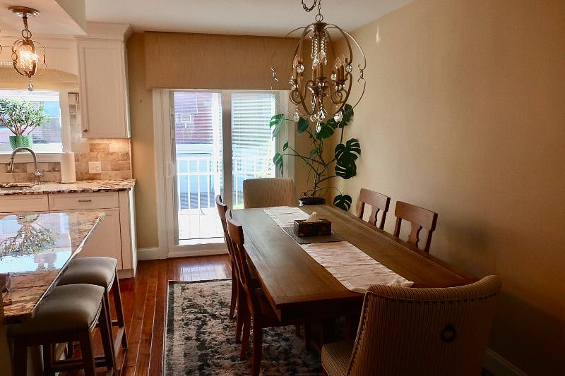 Large dining table for all your hosting needs.