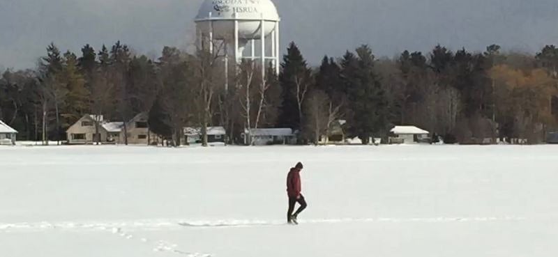 It can be a lot of fun when the lake freezes... even without a fishing shanty