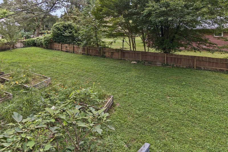 Large yard.
