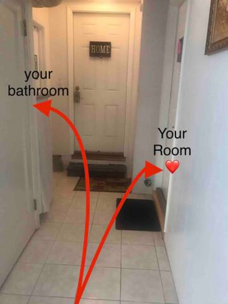 Private Bathroom is across the hallway outside the private room