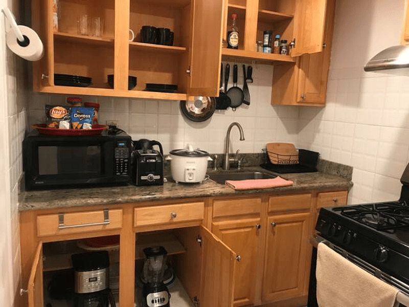 Kitchen is equipped with everything you need to prepare your favorite meals. Starter set of Coffee, Tea, water are complimentary